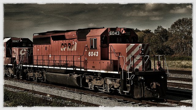 Train & clouds